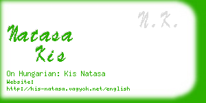 natasa kis business card